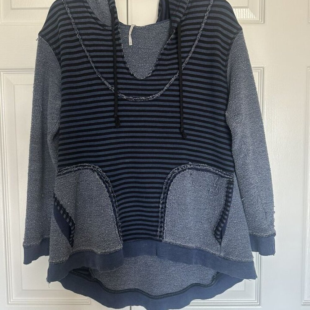 Free People Walk The Line Hoodie Sweatshirt XS